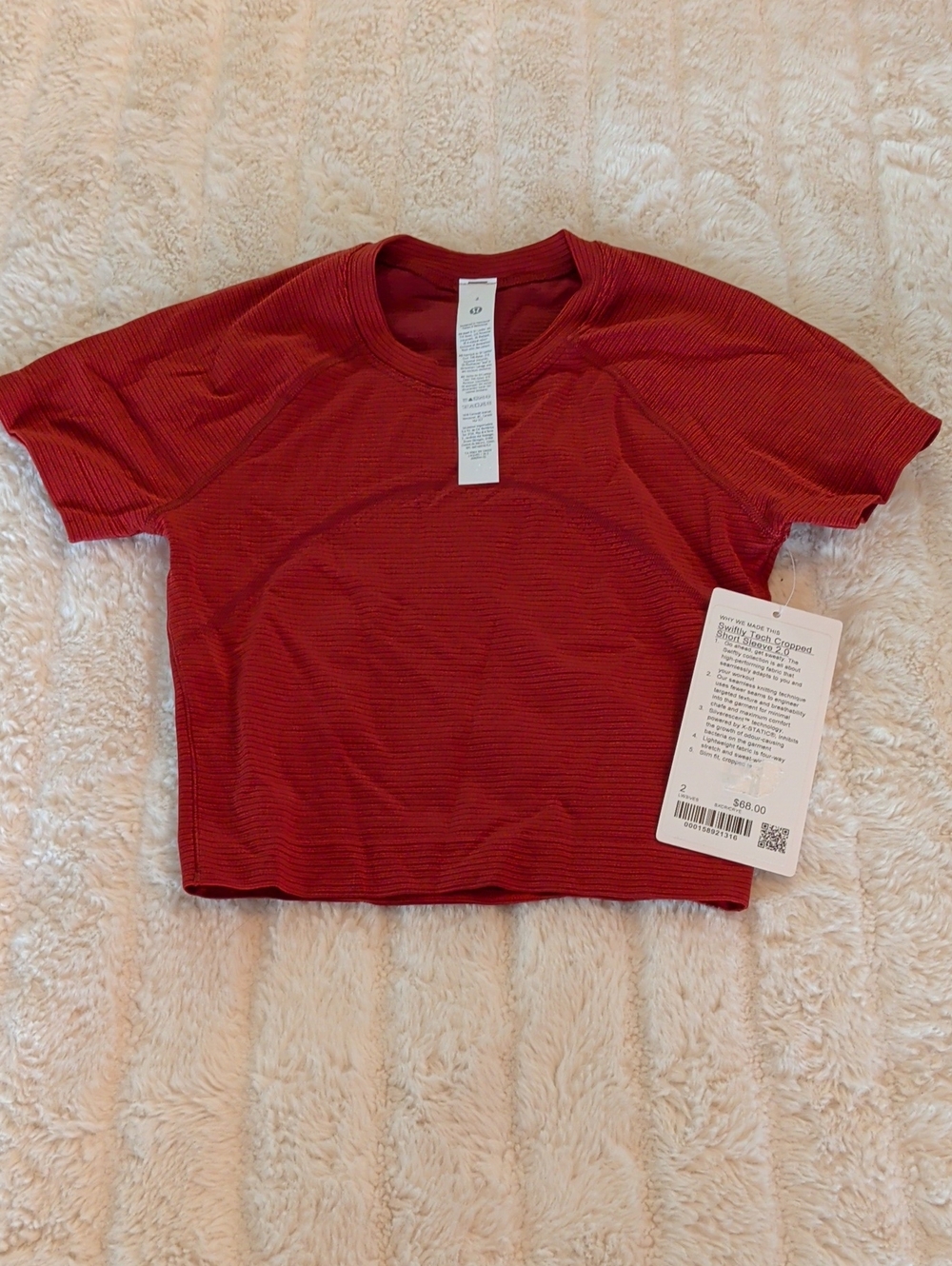 Lululemon Swiftly Tech Cropped 2.0 Short Sleeve
